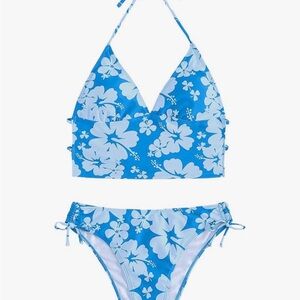 Floral Blue Bikini Set